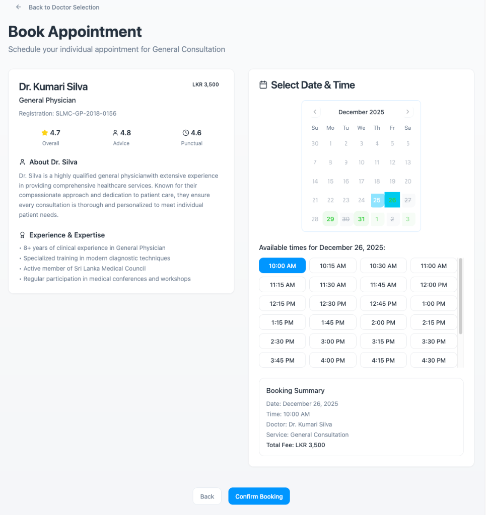 Medical Practice Booking